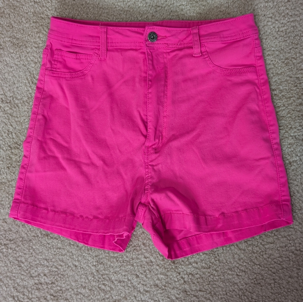 Vibrant Pink High Waisted Shorts
